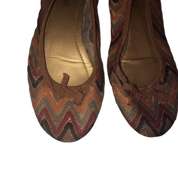 Nine‎ West Women's Offspring Ballet Flats Taupe Orange Size 6.5 M - Picture 2 of 9
